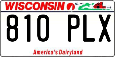 WI license plate 810PLX