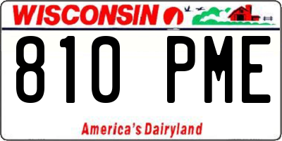 WI license plate 810PME