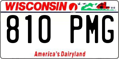 WI license plate 810PMG