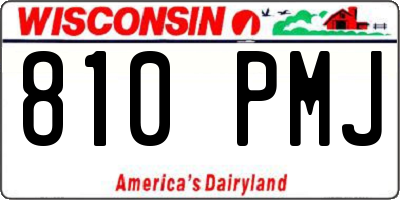WI license plate 810PMJ