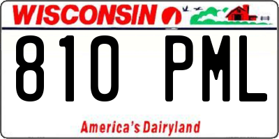 WI license plate 810PML