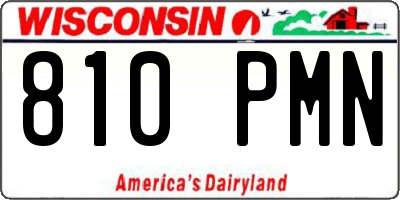 WI license plate 810PMN