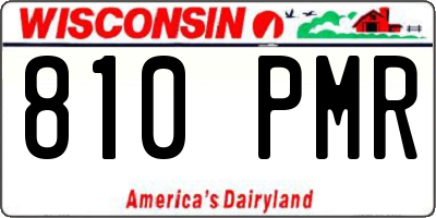 WI license plate 810PMR