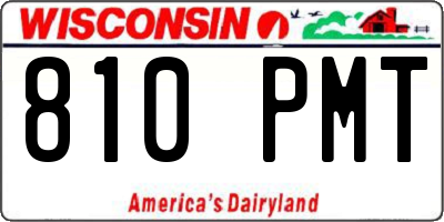 WI license plate 810PMT