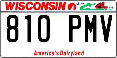 WI license plate 810PMV