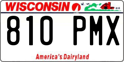 WI license plate 810PMX