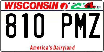 WI license plate 810PMZ
