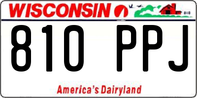 WI license plate 810PPJ