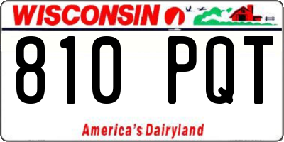 WI license plate 810PQT