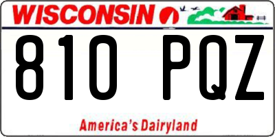 WI license plate 810PQZ