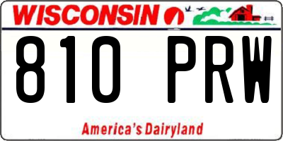 WI license plate 810PRW