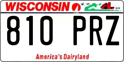 WI license plate 810PRZ