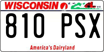 WI license plate 810PSX
