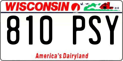 WI license plate 810PSY