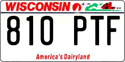 WI license plate 810PTF