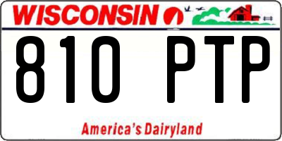 WI license plate 810PTP
