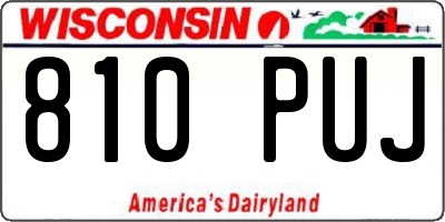 WI license plate 810PUJ