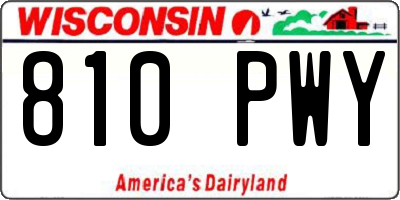 WI license plate 810PWY