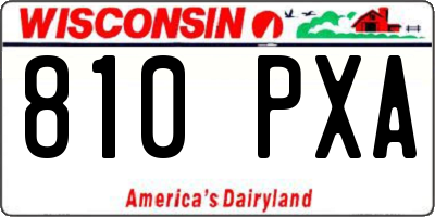 WI license plate 810PXA