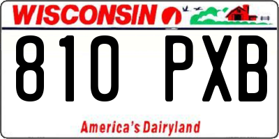 WI license plate 810PXB