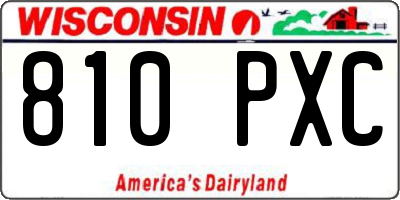 WI license plate 810PXC