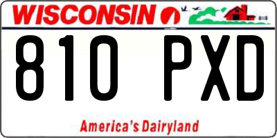 WI license plate 810PXD