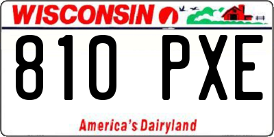 WI license plate 810PXE