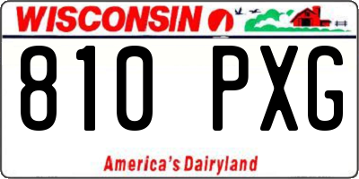 WI license plate 810PXG