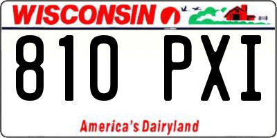 WI license plate 810PXI