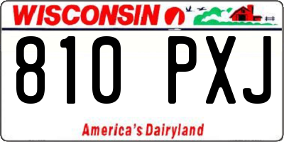 WI license plate 810PXJ