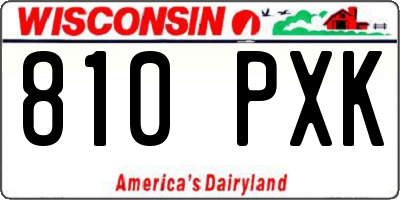 WI license plate 810PXK