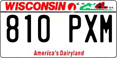 WI license plate 810PXM