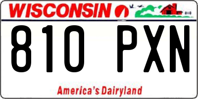 WI license plate 810PXN