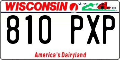 WI license plate 810PXP