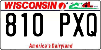 WI license plate 810PXQ