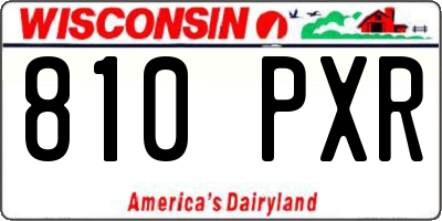 WI license plate 810PXR