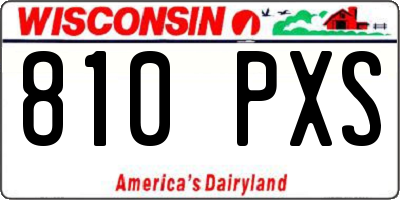 WI license plate 810PXS