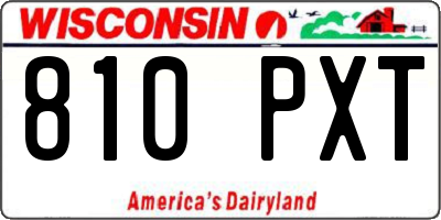 WI license plate 810PXT