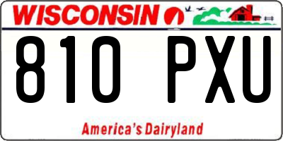 WI license plate 810PXU