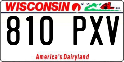 WI license plate 810PXV