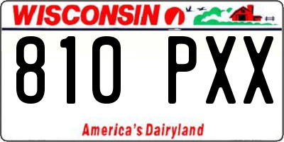 WI license plate 810PXX