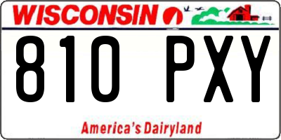 WI license plate 810PXY