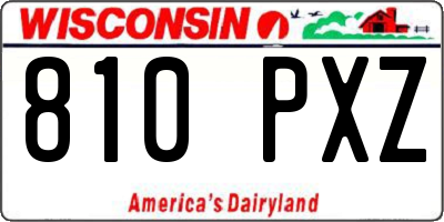 WI license plate 810PXZ