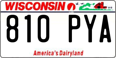 WI license plate 810PYA