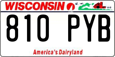 WI license plate 810PYB