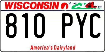 WI license plate 810PYC