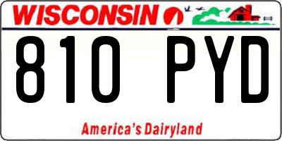 WI license plate 810PYD