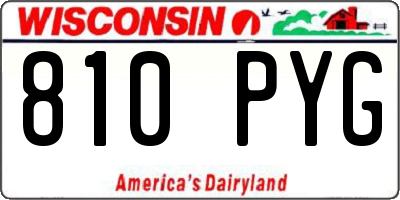 WI license plate 810PYG