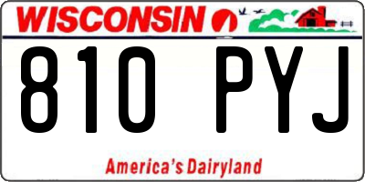 WI license plate 810PYJ