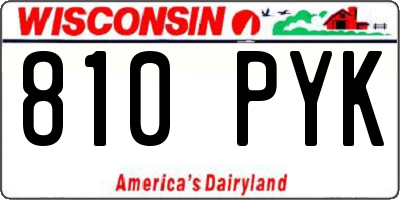 WI license plate 810PYK